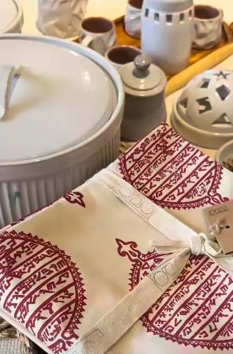 Red Beit El Hammad (بيت الحمد )Table cloth