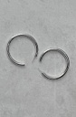 Midi Love Shiny Silver Hoops