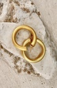 Small Donut Golden Matte Hoops