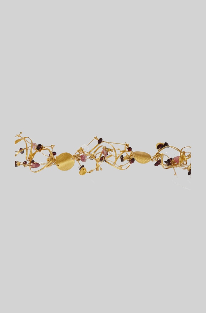 La Joie Garnet, Tourmaline &amp; Rose Quartz Big Bracelet