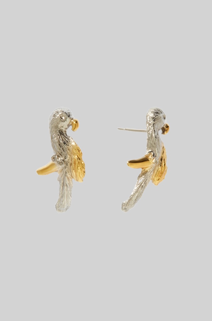 Engraved Bird Earrings