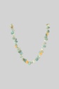 Flowery Necklace With Green Amazonite Stones