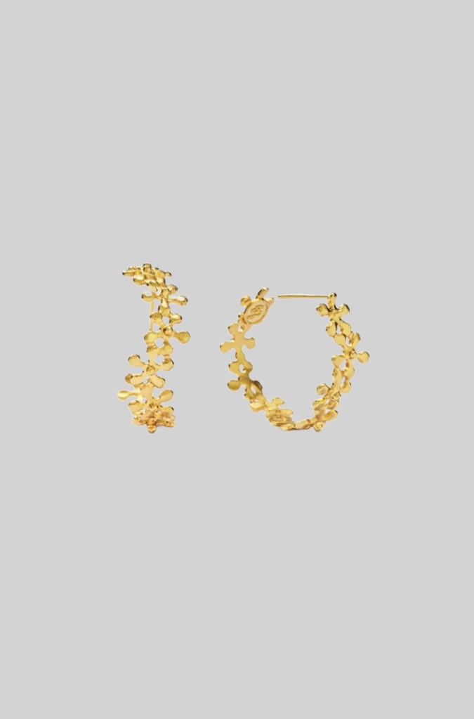 Flowers Hoop Earrings