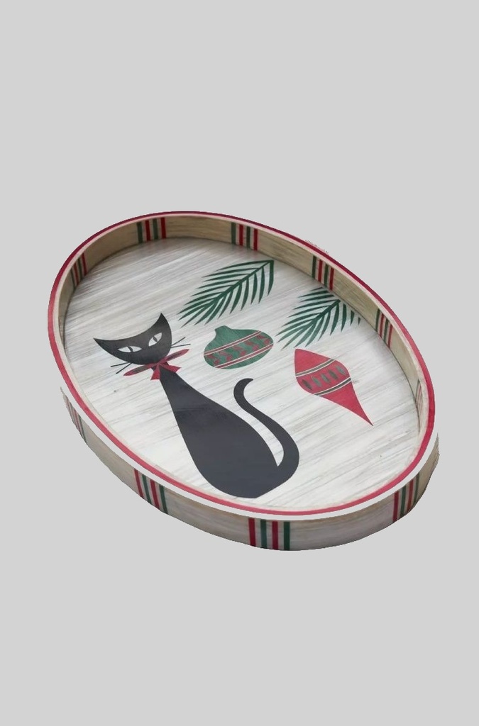 Kitty Cat Oval Tray