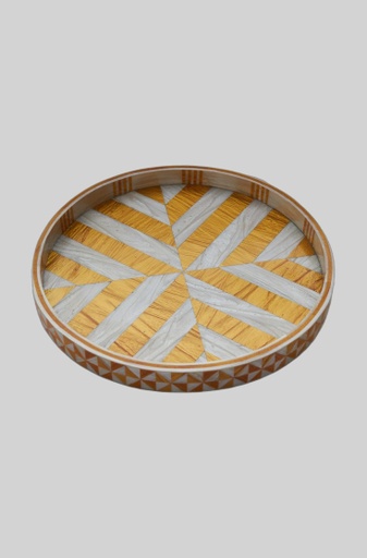 Striped Tray in Gold
