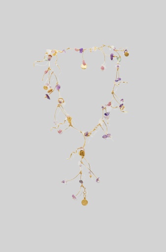 [SZN234] La Joie Amethyst, Tourmaline &amp; Rose Quartz Necklace