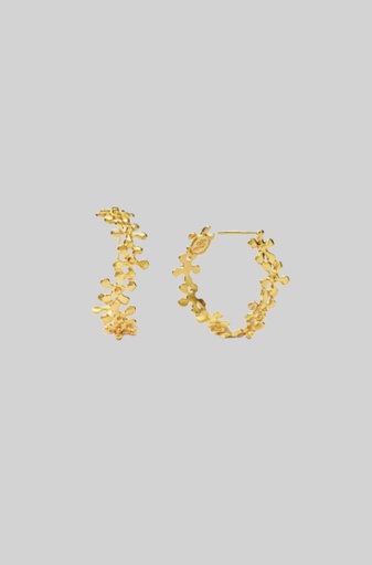 [SZE251] Flowers Hoop Earrings