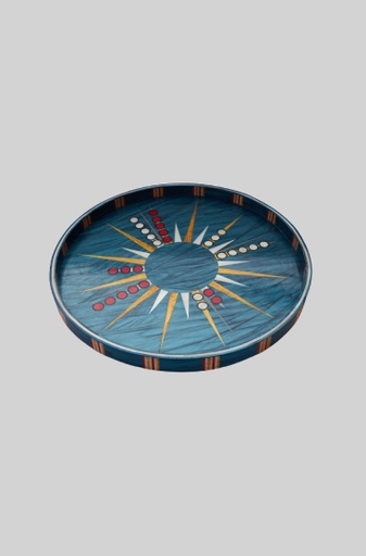 Backgammon Round Tray